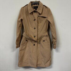 Pendleton Tan Trench Coat Plaid Lined XS